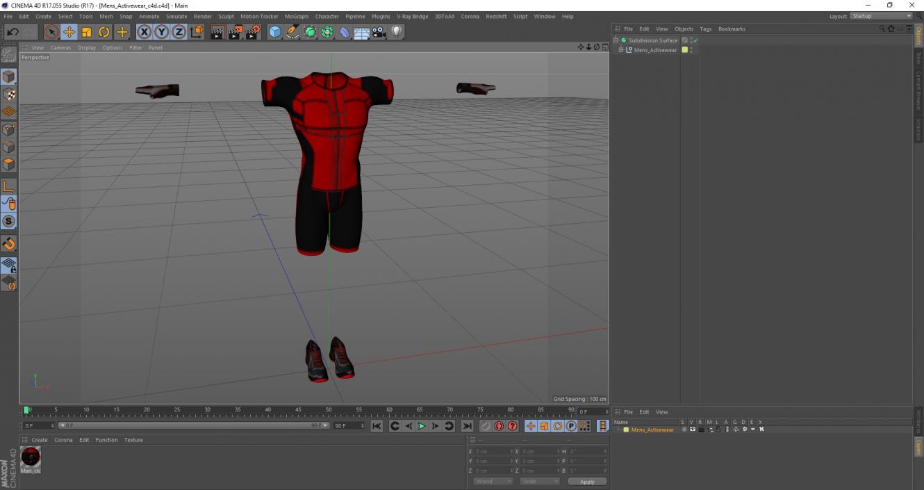 3D model Mens Activewear