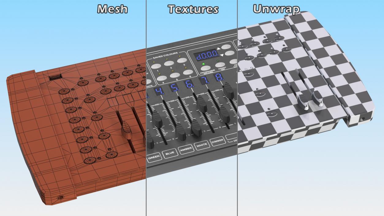 3D Universal DMX Light Controller ON model