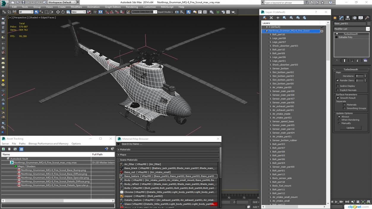 Northrop Grumman MQ-8 Fire Scout 3D