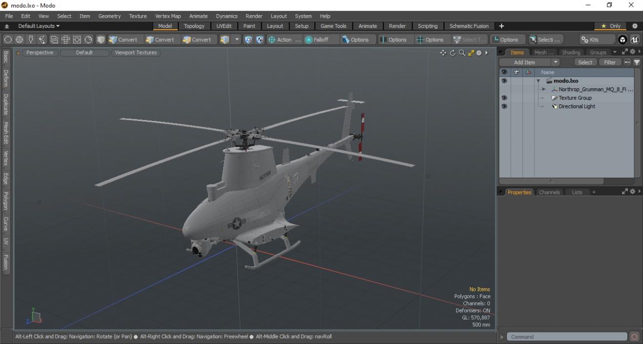 Northrop Grumman MQ-8 Fire Scout 3D