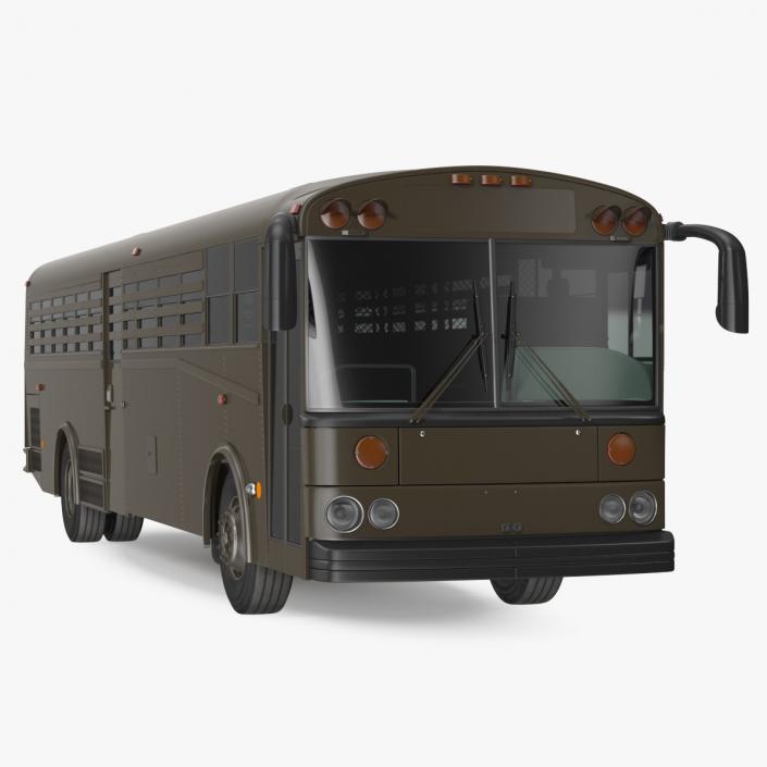 Prison Transport Bus Rigged 3D