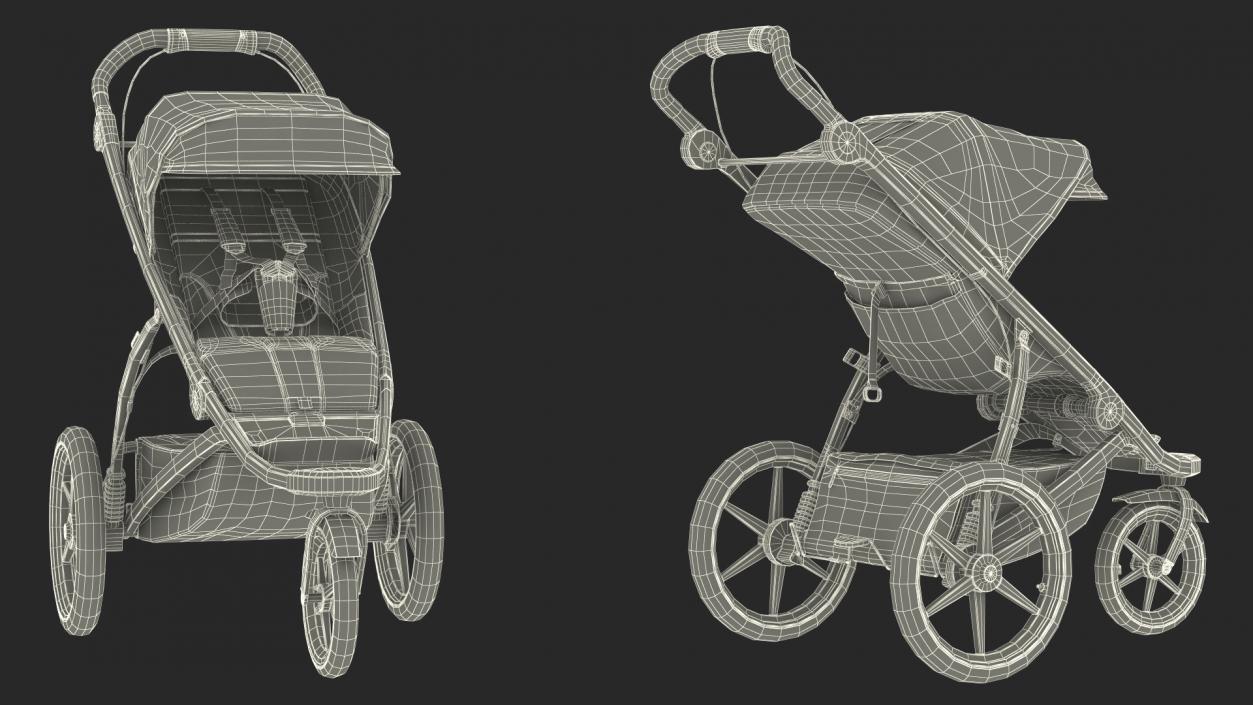 3D Thule Urban Glide 2 Stroller model