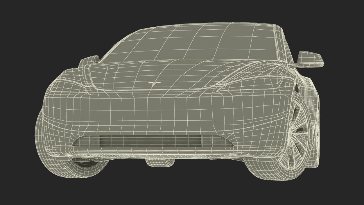 Tesla Model 3 2024 Stealth Grey Rigged for Maya 3D