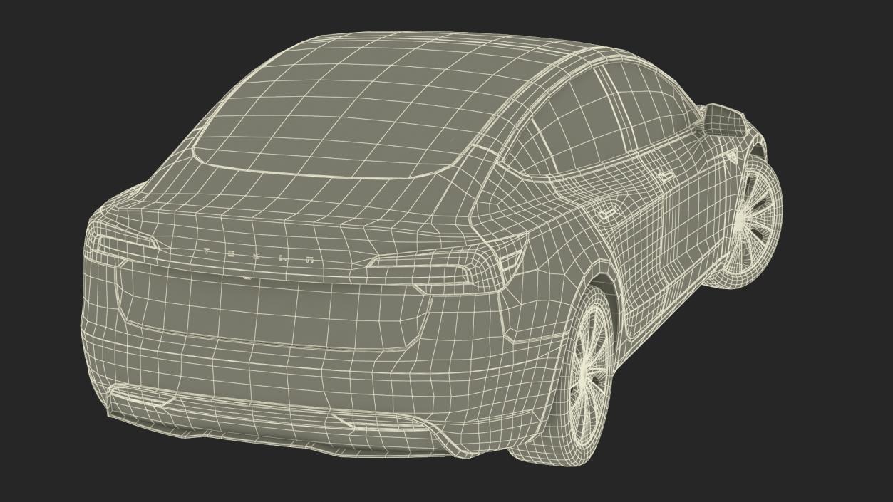 Tesla Model 3 2024 Stealth Grey Rigged for Maya 3D