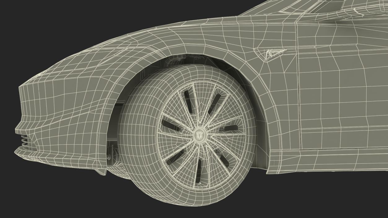 Tesla Model 3 2024 Stealth Grey Rigged for Maya 3D