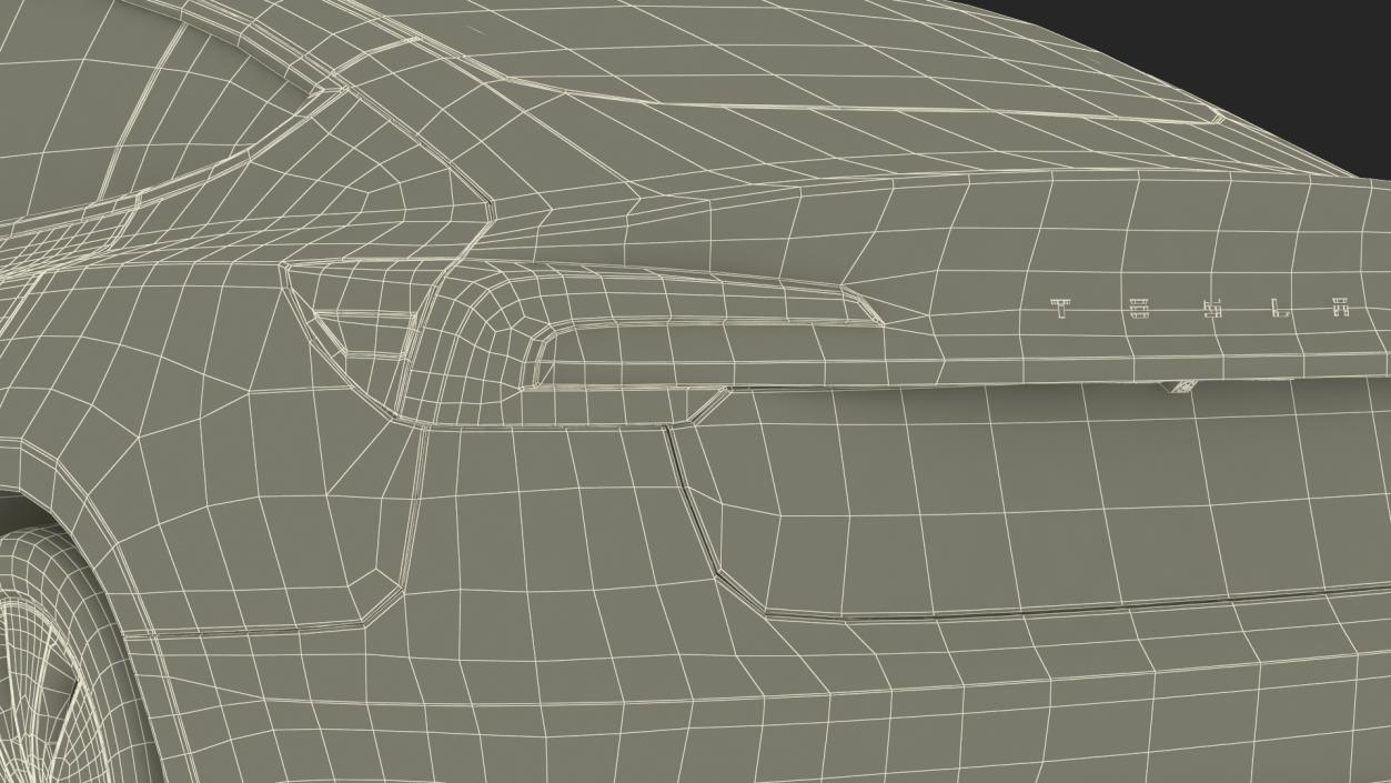 Tesla Model 3 2024 Stealth Grey Rigged for Maya 3D