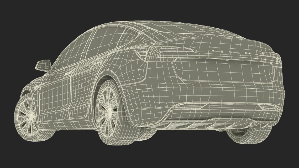 Tesla Model 3 2024 Stealth Grey Rigged for Maya 3D