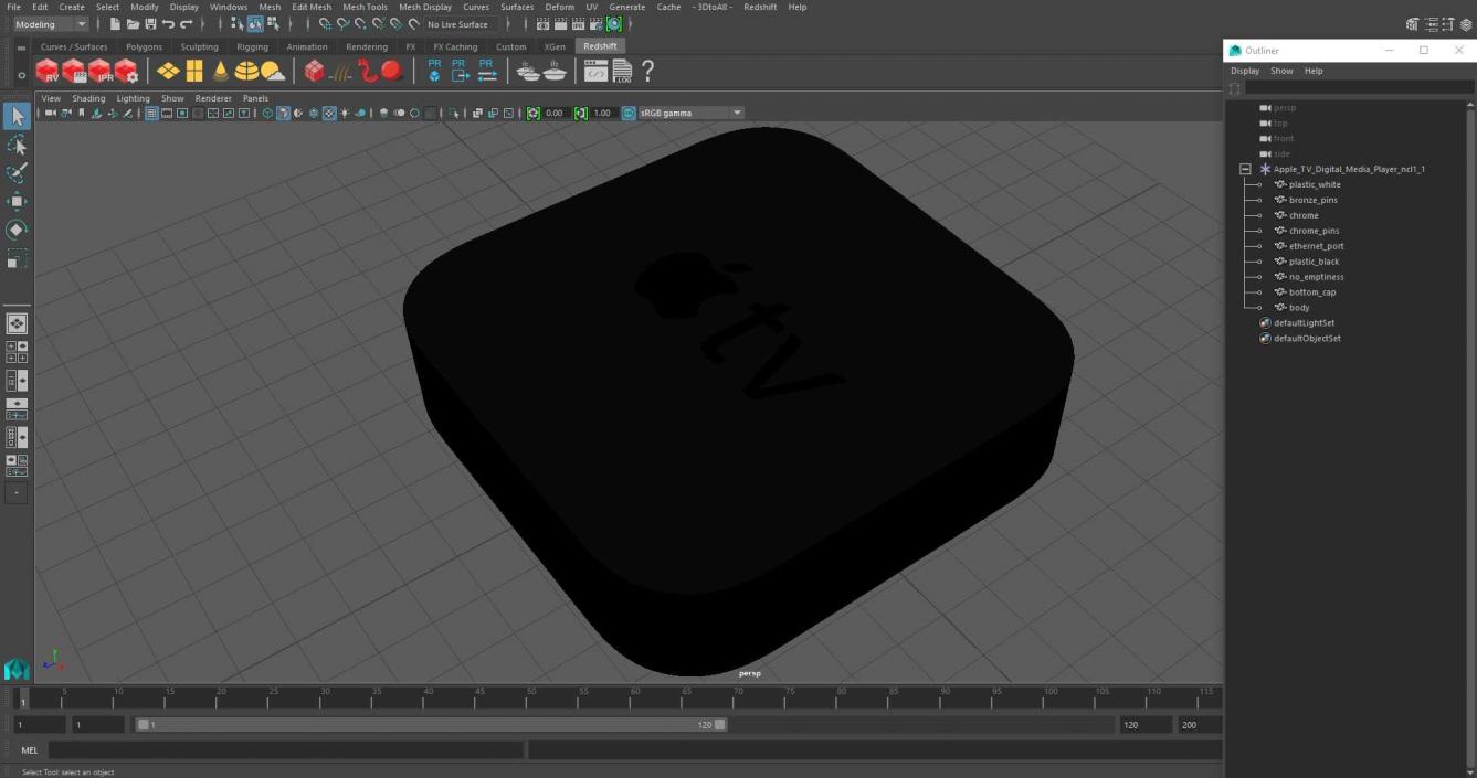 Apple TV Digital Media Player 3D model