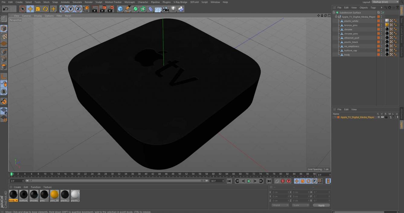 Apple TV Digital Media Player 3D model