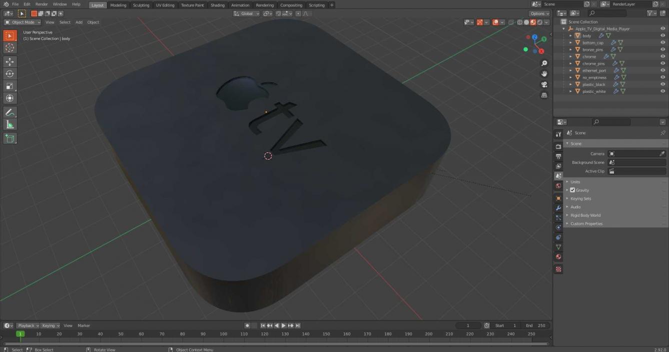 Apple TV Digital Media Player 3D model