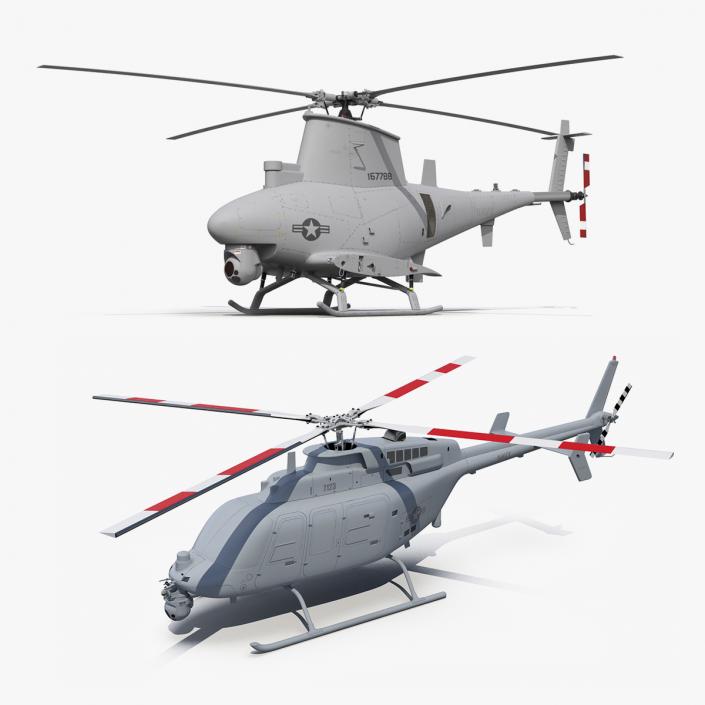 3D model Northrop Grumman Unmanned Helicopters Rigged Collection