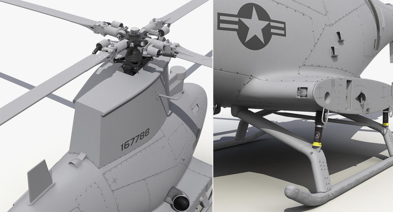 3D model Northrop Grumman Unmanned Helicopters Rigged Collection