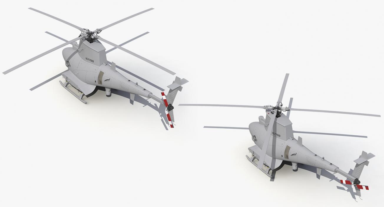 3D model Northrop Grumman Unmanned Helicopters Rigged Collection