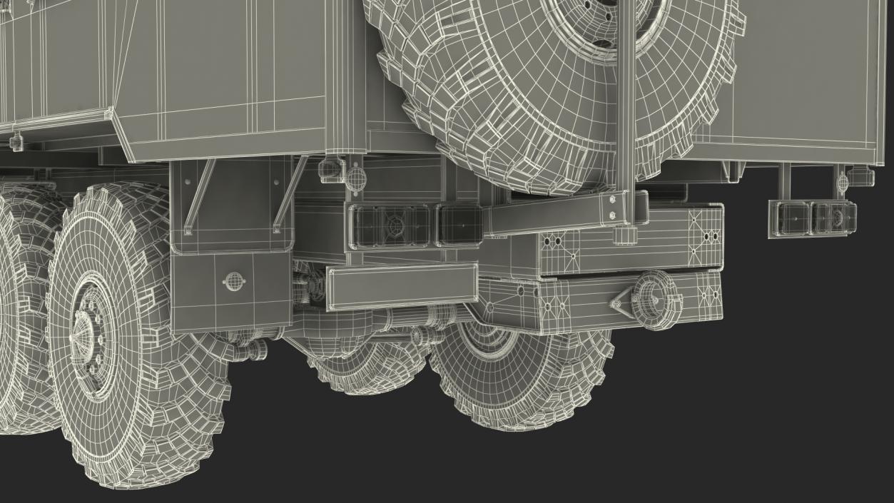 3D URAL 4320 Police Vehicle Rigged