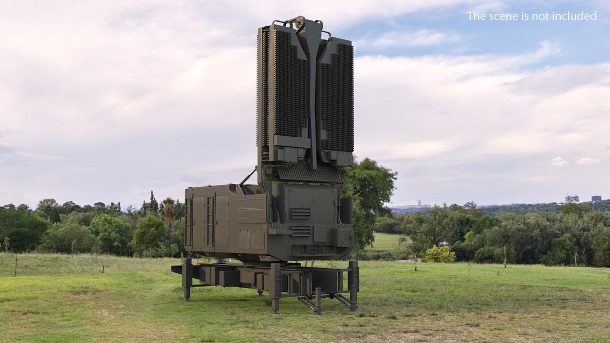 3D Long Range Surveillance Radar TOMBSTONE 64N6 Rigged