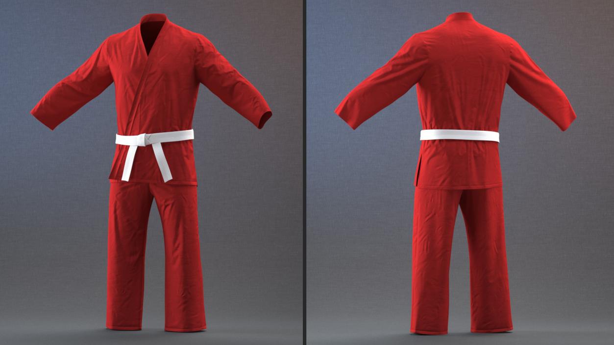 3D Karate Training Clothes Collection 3