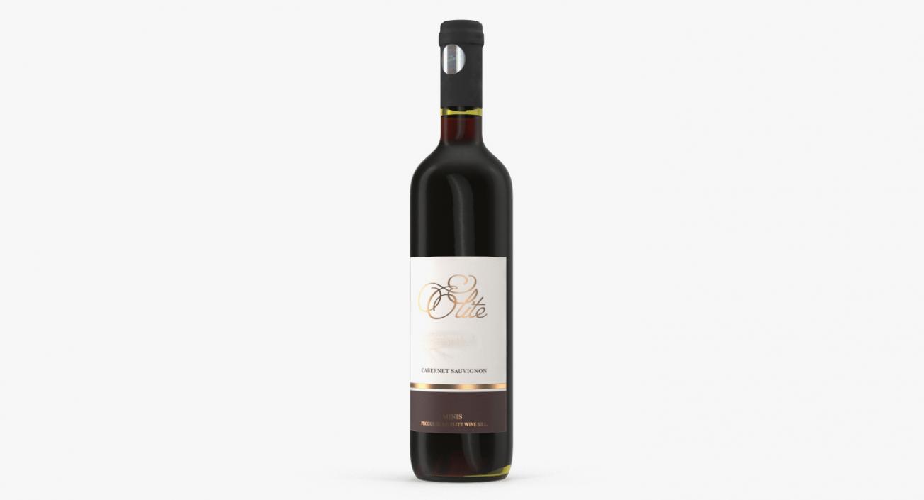 Red Wine Bottle Cabernet 3D model