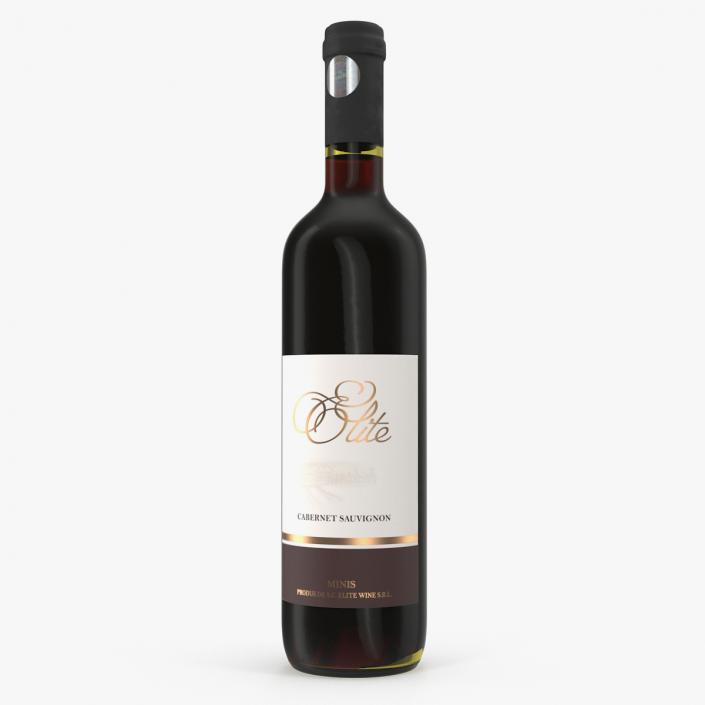 Red Wine Bottle Cabernet 3D model