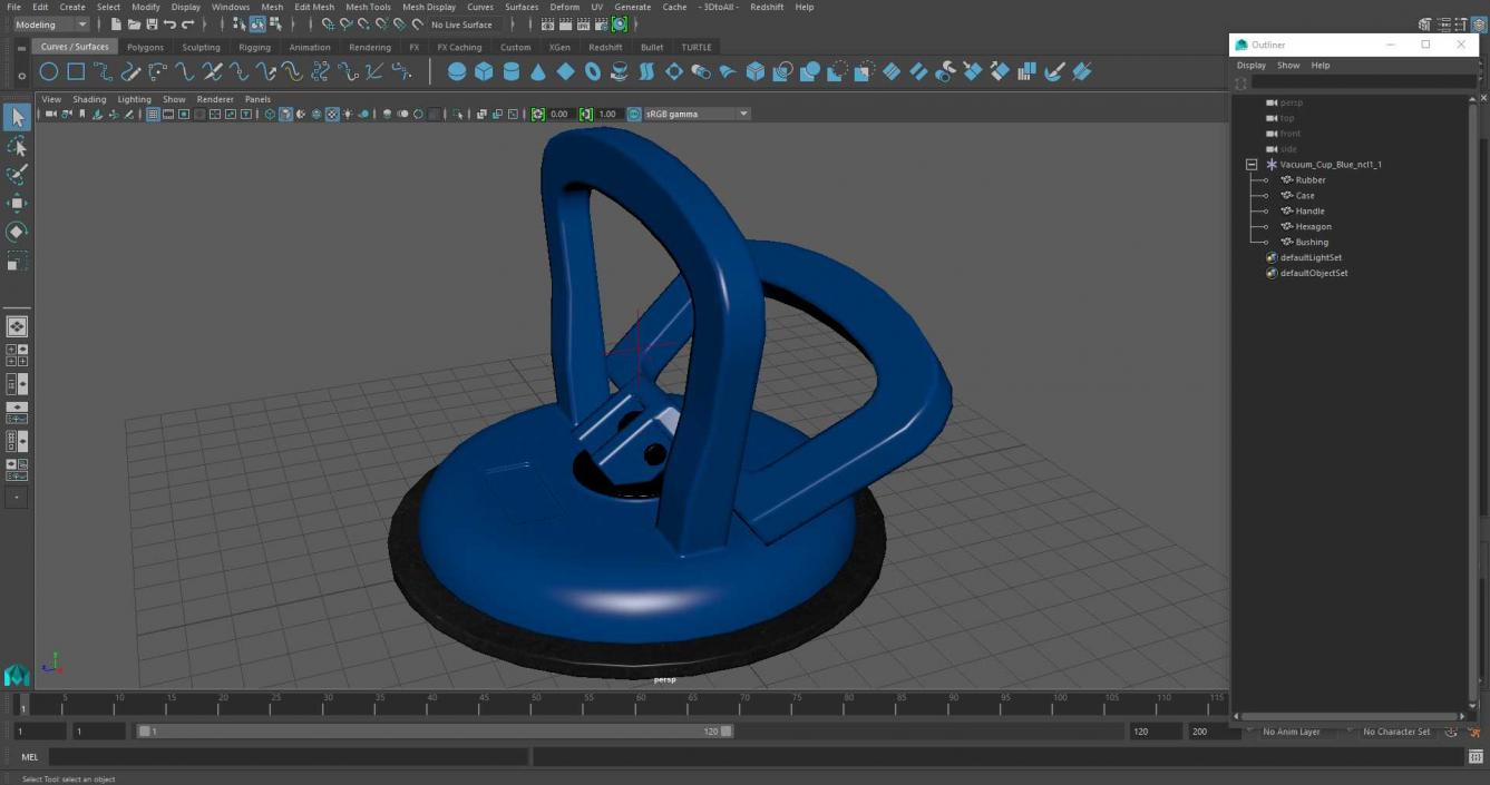 3D model Vacuum Cup Blue