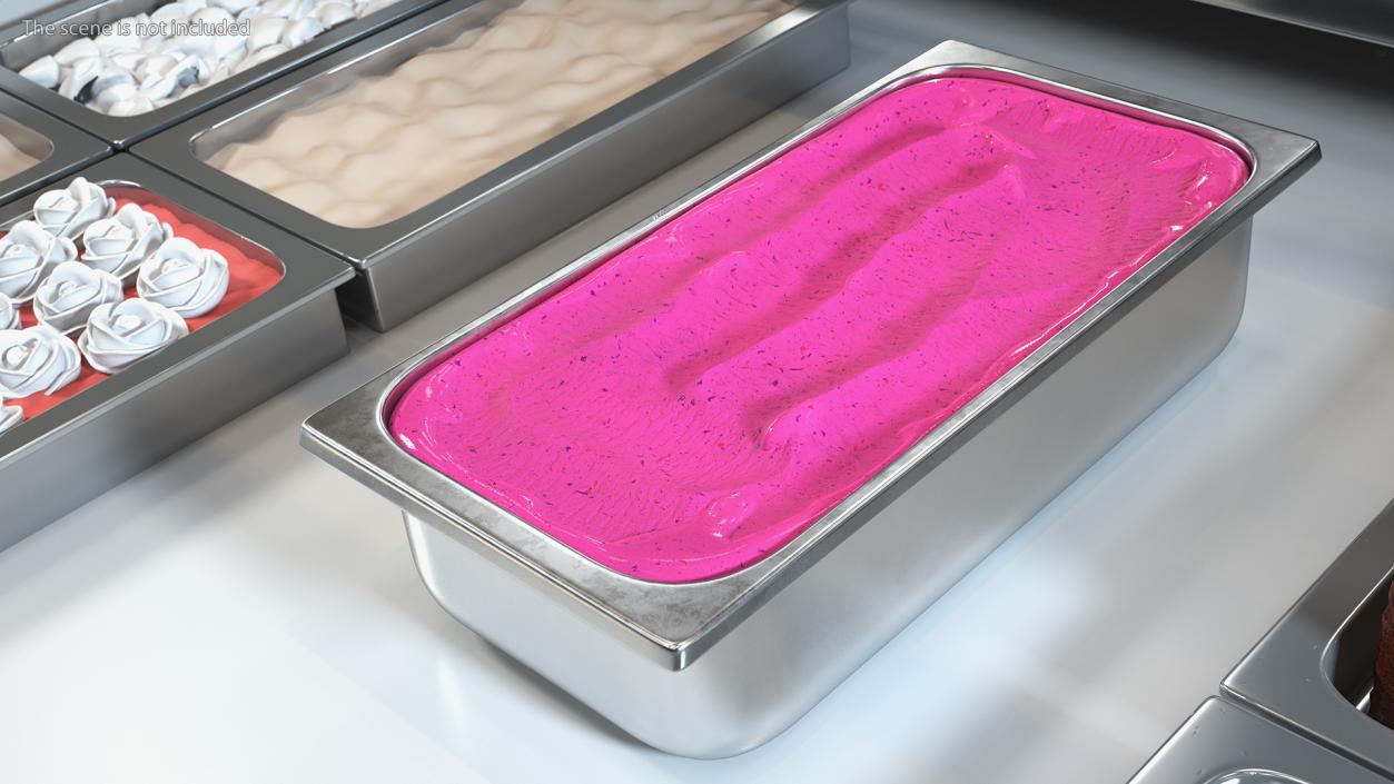 Blueberry Ice Cream Tray 3D model