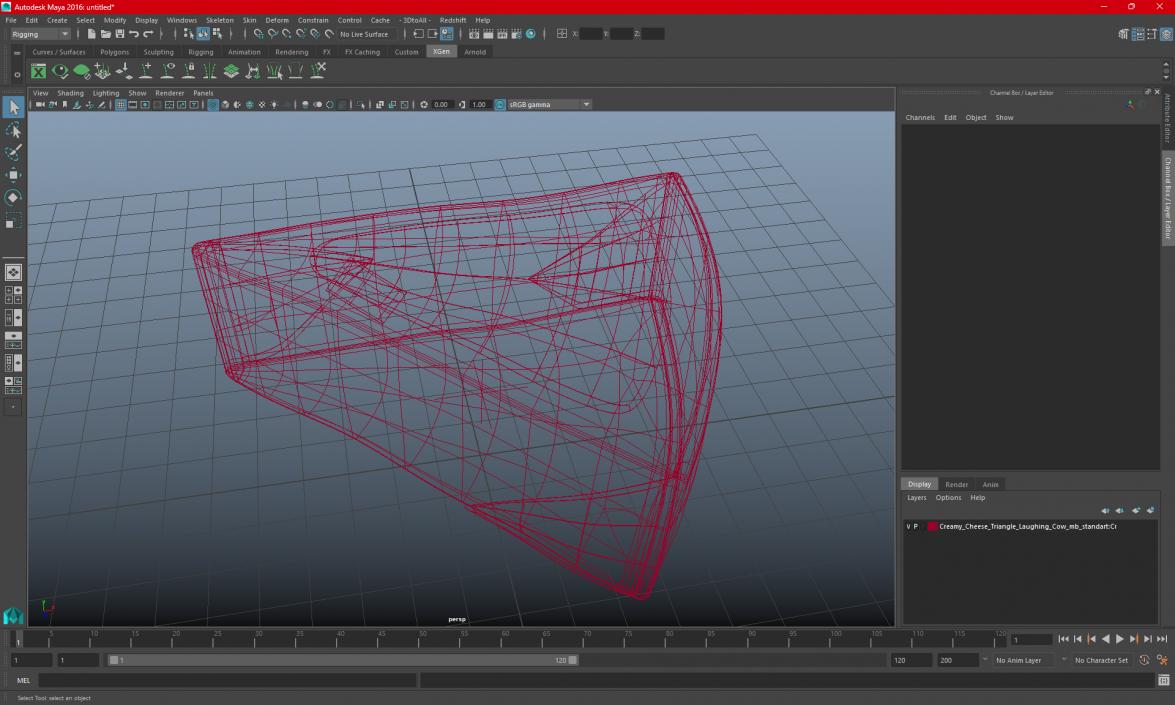 3D model Foil Triangle of Creamy Cheese