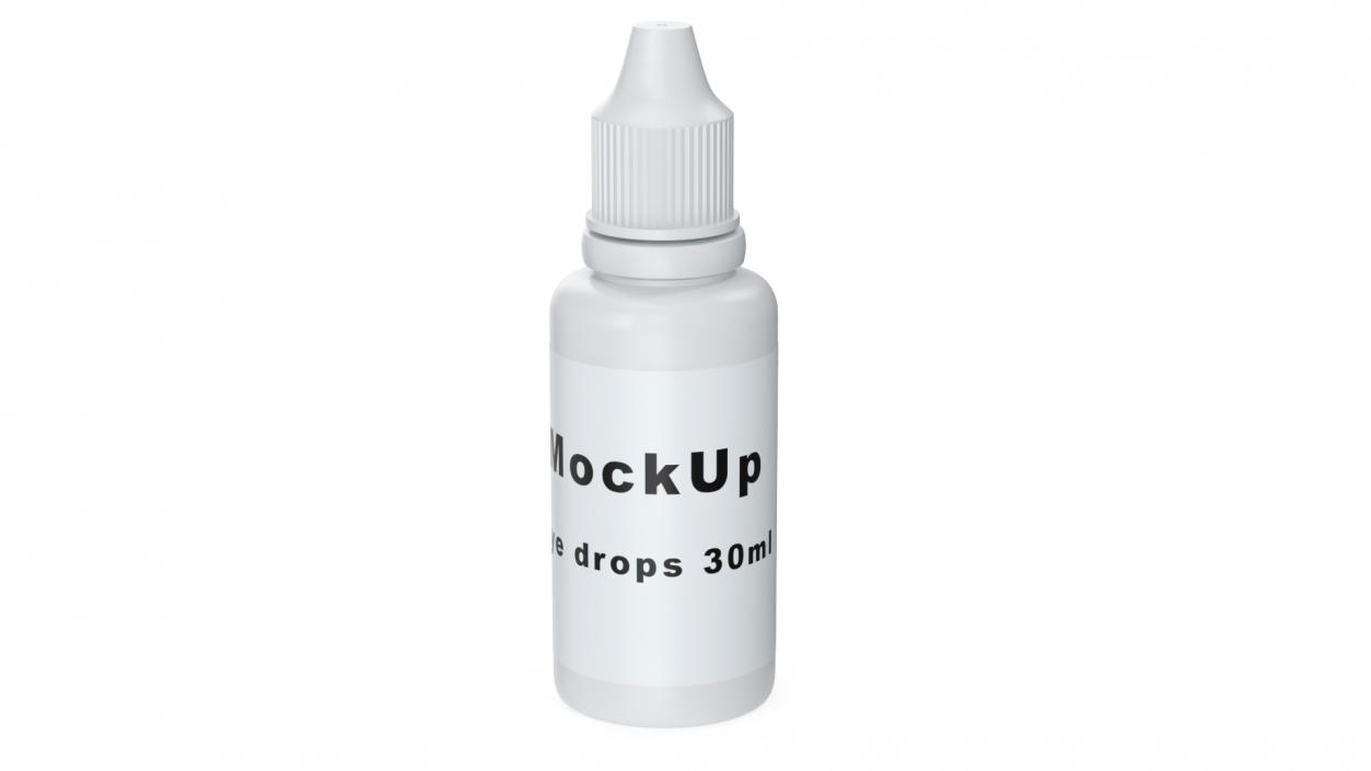 3D Eye Drops Bottle 30ml Mockup model