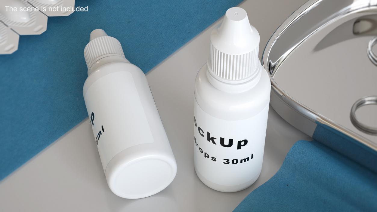 3D Eye Drops Bottle 30ml Mockup model