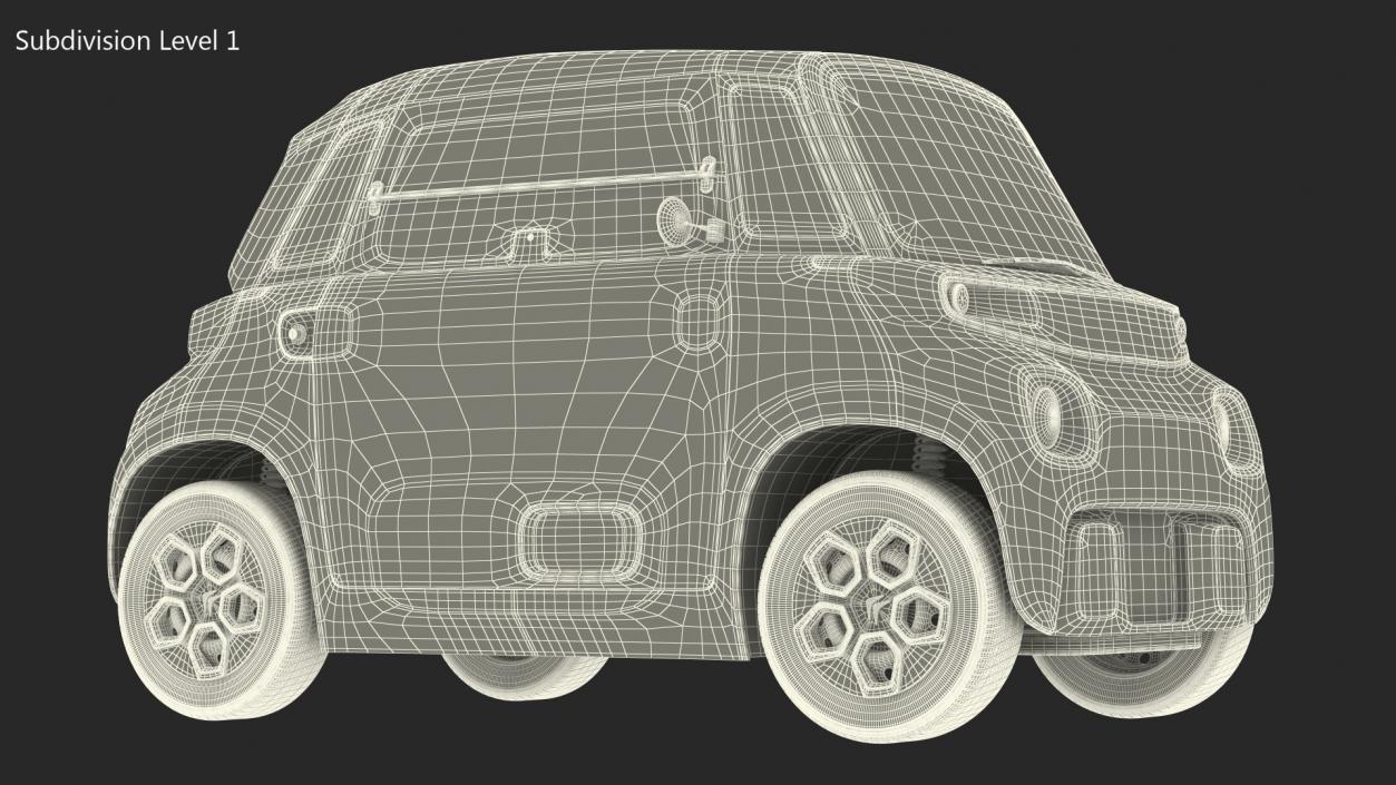 3D Urban Electric Scooter Simple Interior model