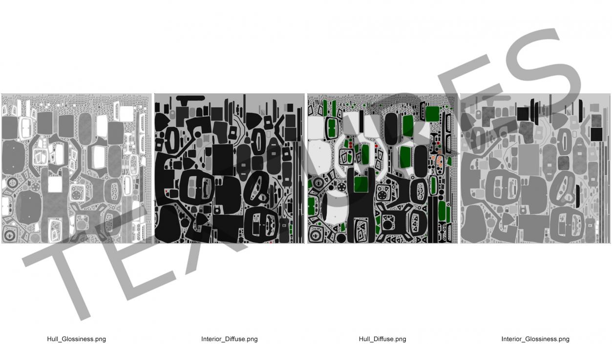 3D Urban Electric Scooter Simple Interior model