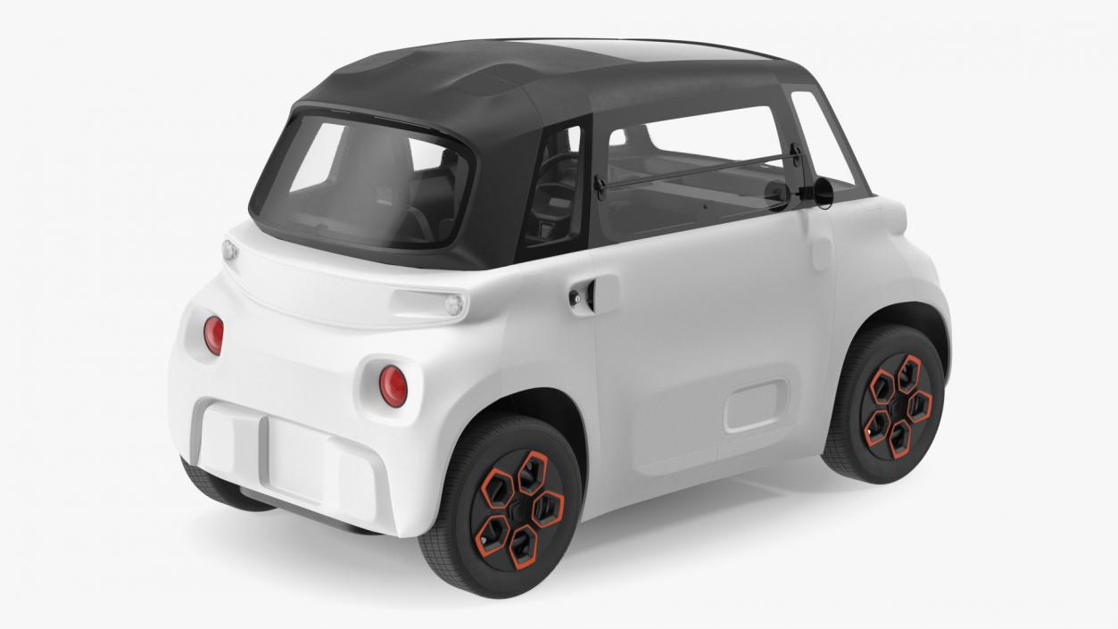 3D Urban Electric Scooter Simple Interior model