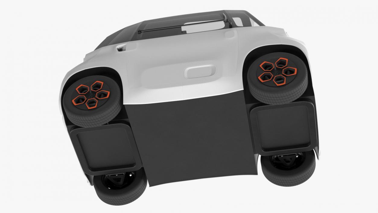 3D Urban Electric Scooter Simple Interior model