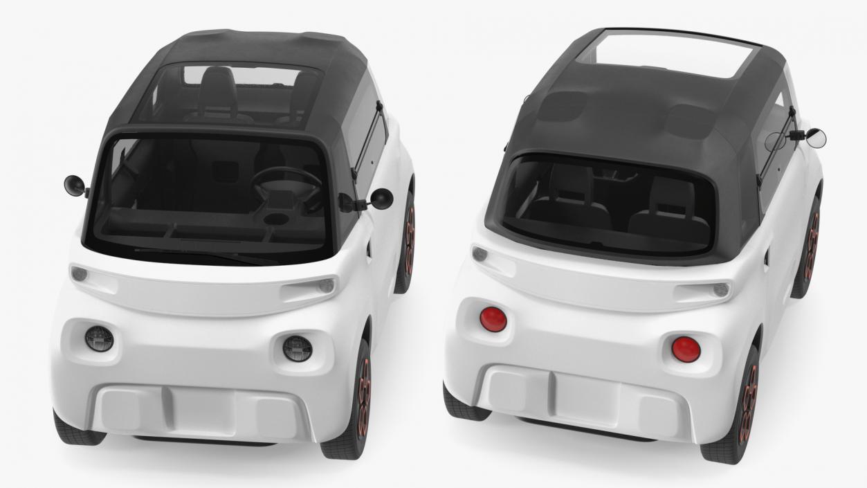 3D Urban Electric Scooter Simple Interior model