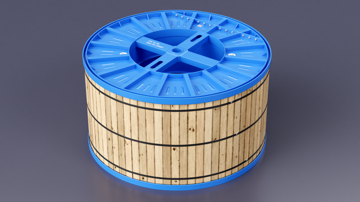 3D Steel Cable Drum 2 model