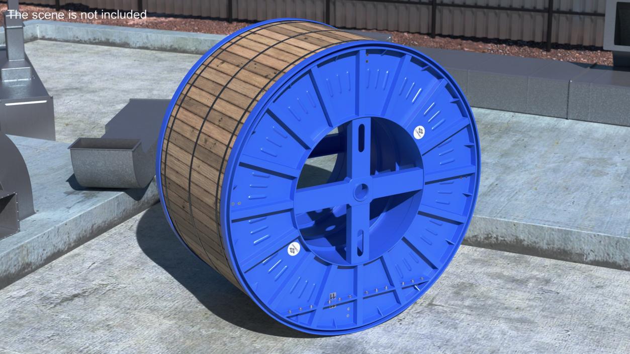 3D Steel Cable Drum 2 model