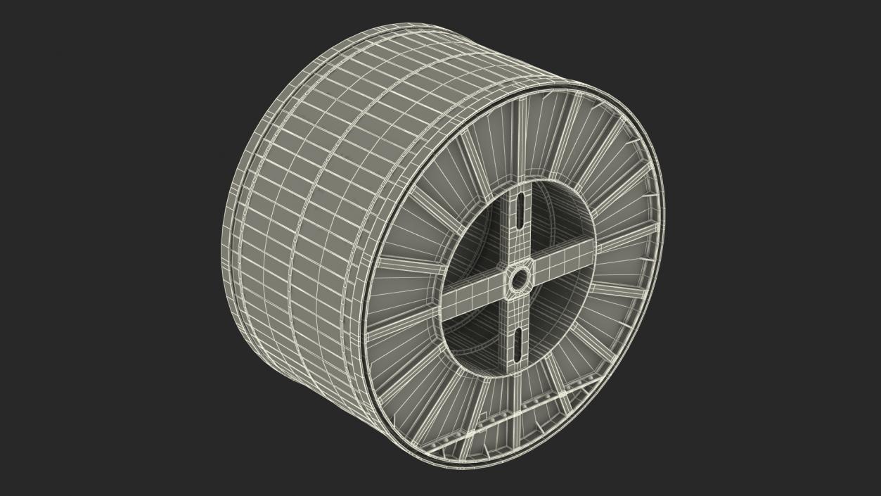 3D Steel Cable Drum 2 model