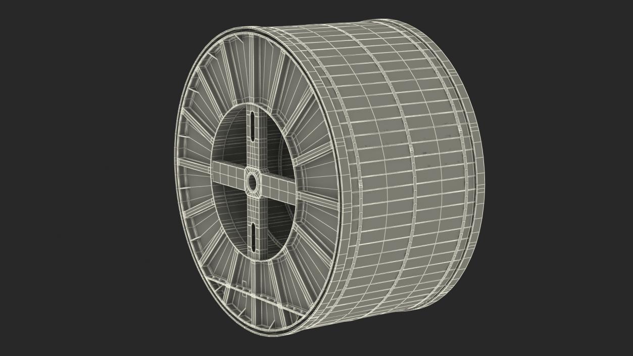 3D Steel Cable Drum 2 model