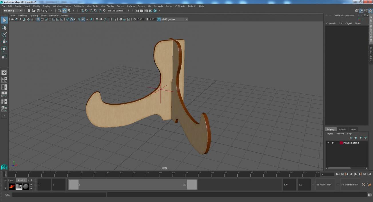 3D Plywood Stand model