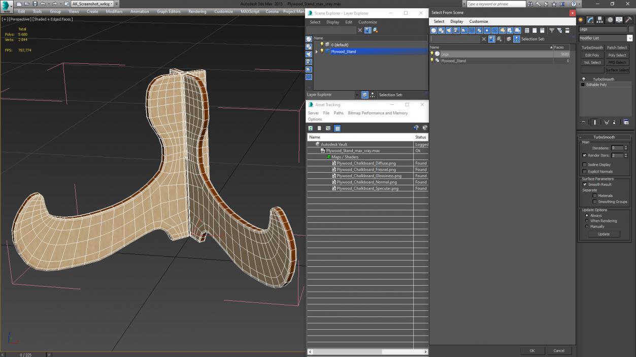 3D Plywood Stand model