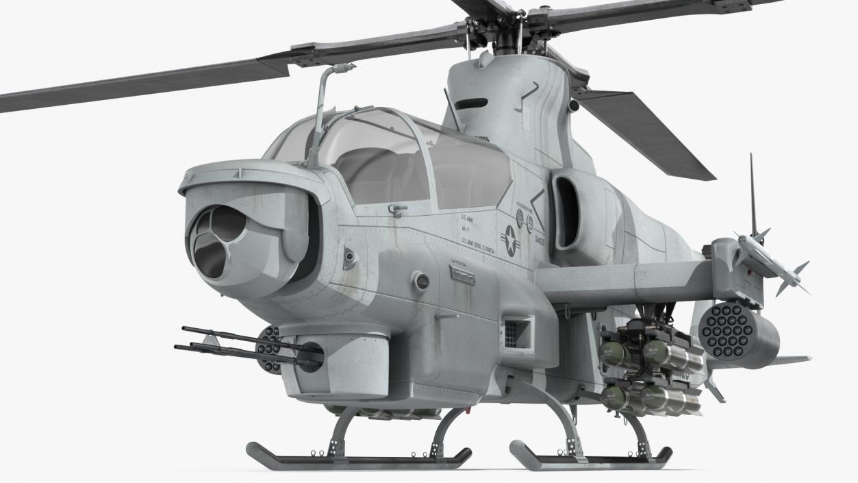 3D Bell AH-1Z Attack Helicopter model