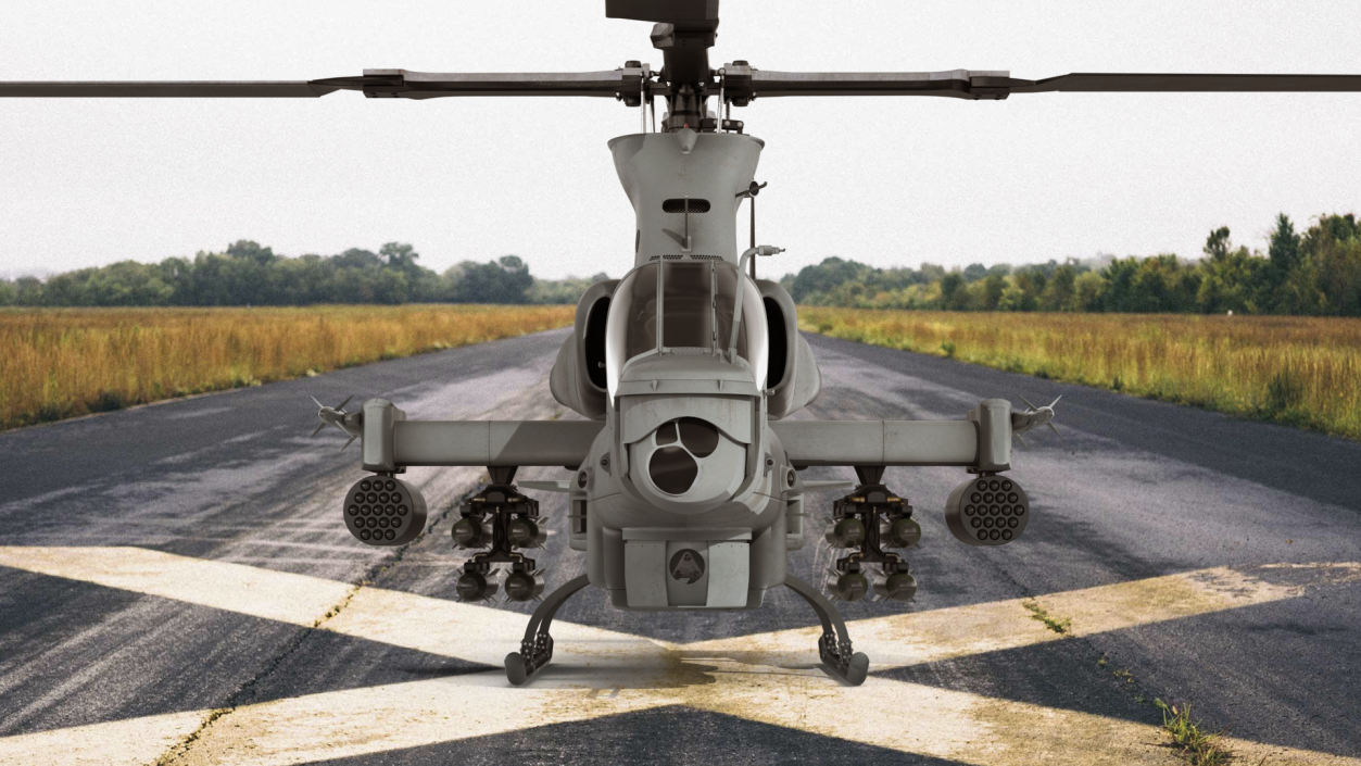 3D Bell AH-1Z Attack Helicopter model