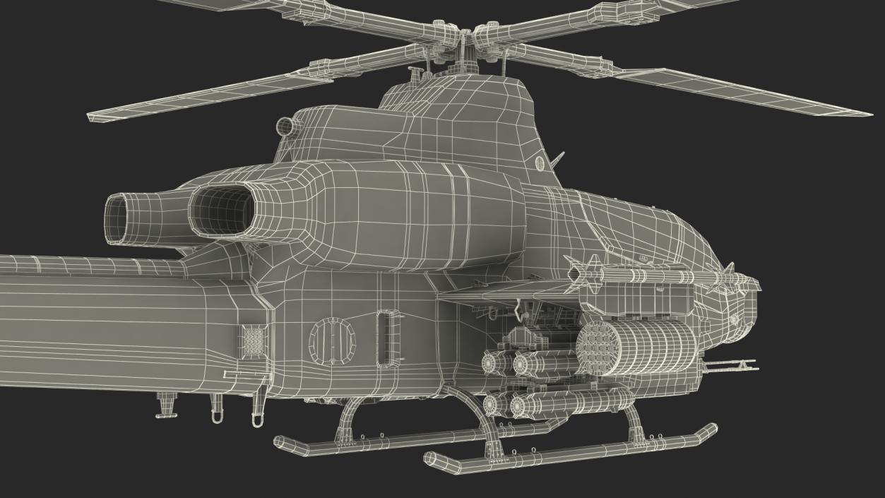 3D Bell AH-1Z Attack Helicopter model