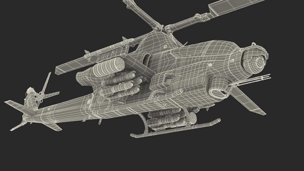 3D Bell AH-1Z Attack Helicopter model