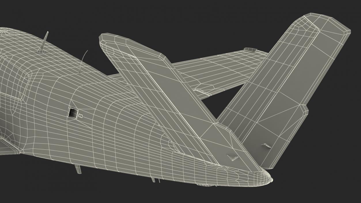 Single Engined Aircraft V Tail Rigged 3D