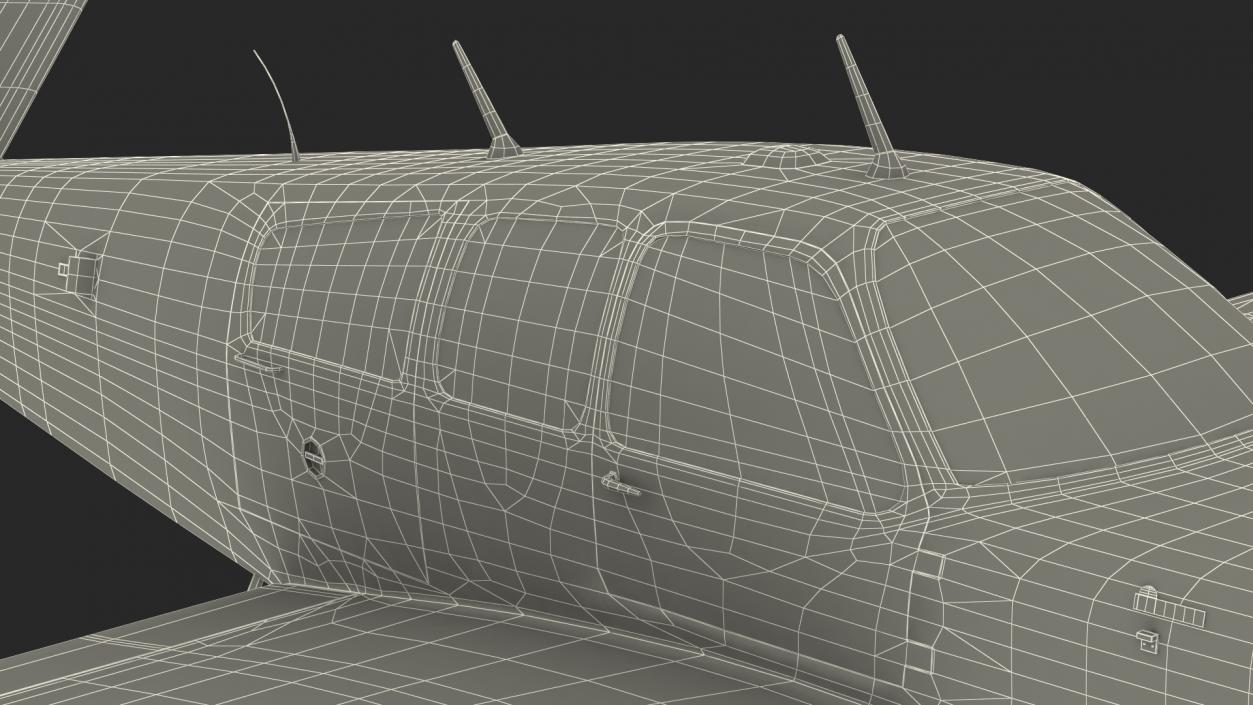 Single Engined Aircraft V Tail Rigged 3D