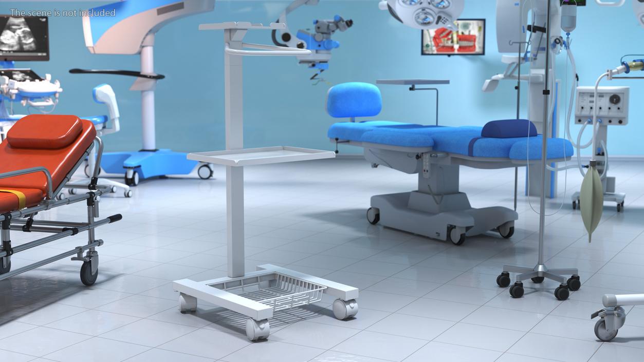 Medical Cart on Wheels 3D