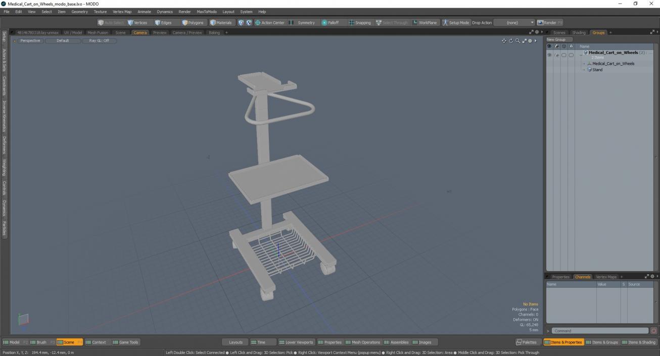 Medical Cart on Wheels 3D