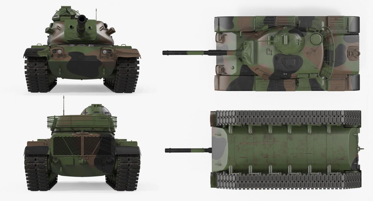 3D Rigged US Tanks Collection 3 model