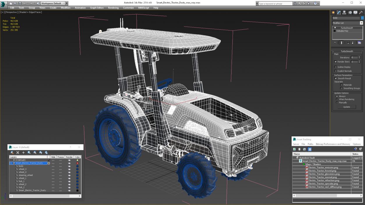 3D Smart Electric Tractor Dusty model