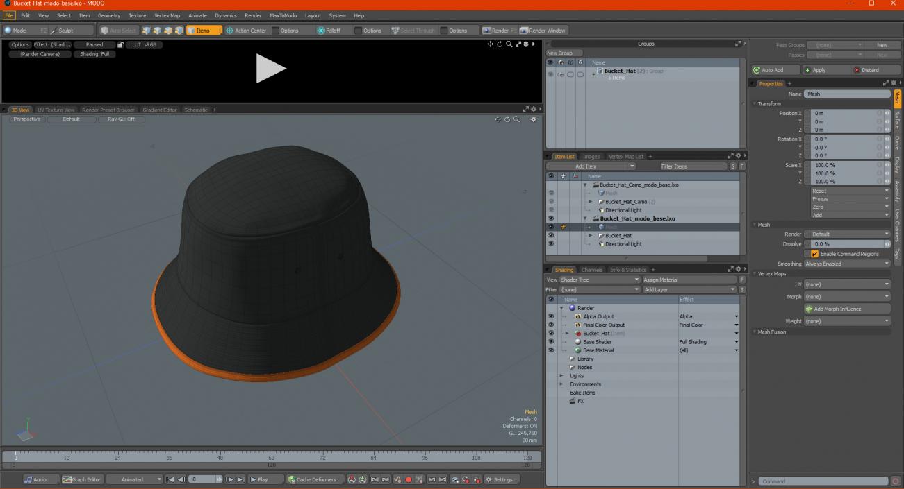 3D model Bucket Hat