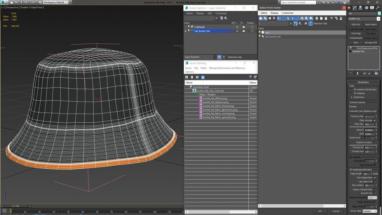 3D model Bucket Hat